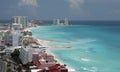 Cancun aerial beach view