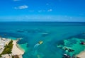 Cancun aerial view Hotel Zone of Mexico Royalty Free Stock Photo