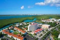 Cancun aerial view Hotel Zone of Mexico Royalty Free Stock Photo