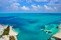 Cancun aerial view Hotel Zone of Mexico Royalty Free Stock Photo