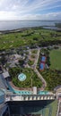 Cancun beach and hotel zone aerial view, Quintana Roo, Mexico Royalty Free Stock Photo