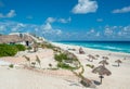 Cancun beach panorama, Mexico Royalty Free Stock Photo