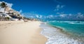 Cancun beach panorama, Mexico Royalty Free Stock Photo