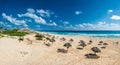 Cancun beach panorama, Yucatan, Mexico Royalty Free Stock Photo