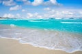 Cancun caribbean white sand beach