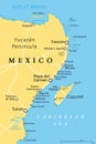 Cancun, Cozumel and Riviera Maya, Mexico, political map