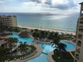 Cancun Mexican Beach and shoreline: Resort and hotel