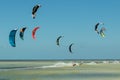 CANCUN, MEXICO - 02/18/2018: Adrenalin Kitesurf. Adventure sport