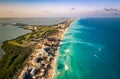 Cancun Mexico Beach Hotel Zone Drone