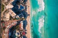 Cancun Mexico Beach Hotel Zone Drone