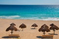 Cancun Mexico Delfines beach tropical in Caribbean Royalty Free Stock Photo