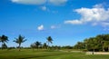 Cancun Mexico Kukulcan blvd golf course Royalty Free Stock Photo