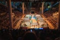 Artist performing live on religious activity at Cirque du soleil in Cancun Royalty Free Stock Photo