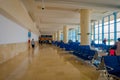 CANCUN, MEXICO - NOVEMBER 12, 2017: Unidentified people waiting in the chairs located at the Interior of Cancun