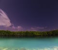 Cancun, Night in the NichuptÃÂ© lagoon in the hotel zone of Mexico