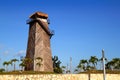 Cancun old airport control tower old wooden Royalty Free Stock Photo