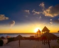 Cancun sunrise at Delfines Beach Mexico