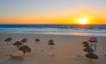 Cancun sunrise at Delfines Beach Mexico Royalty Free Stock Photo