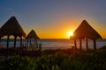 Cancun sunrise at Delfines Beach Mexico