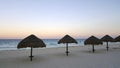 Cancun White Sand Beach at Night, Mexico Royalty Free Stock Photo