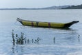 Fishing canoes anchored in the river in Caboto in the city of Candeias (BA