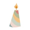 Candel vector flat icon for party holiday Royalty Free Stock Photo