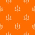 Candelabra candle pattern vector orange