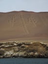 Candelabro in Ballestas Island.