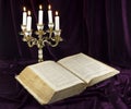 Candelabrum with Bible