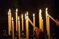 Candels in the church Royalty Free Stock Photo