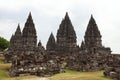 Candi Prambanan Temple Complex`s landscape viewed, Yogyakarta, Central Java, Indonesia