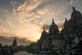 Candi Sewu, part of Prambanan Hindu temple in sunset, java, Indonesia