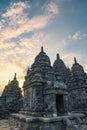 Candi Sewu, part of Prambanan Hindu temple in sunset, java, Indonesia