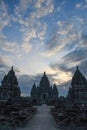 Candi Sewu, part of Prambanan Hindu temple in sunset, java, Indonesia