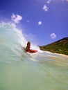 Candice Appleby Surfing in Hawaii Royalty Free Stock Photo