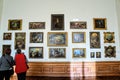 Candid of a pair of old women at the art museum