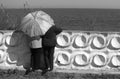 Seaside Moment in Odesa, Ukraine - Women on the Black Sea Royalty Free Stock Photo