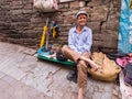 Candid portrait of an Indian cobbler