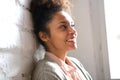 Candid portrait of a smiling young woman