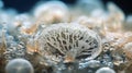 Candida Auris Fungus Close-Up on Glass for Medical Research.