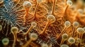 Candida Auris Fungus Close-Up for Medical Research.