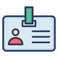 Candidate id card, employee card  Isolated Vector Icon that can be easily modified or edit Royalty Free Stock Photo