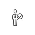 Candidate selection line icon