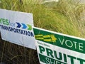 Candidate signs outside voting precinct, Tampa, Florida