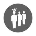 Candidates, group, team icon. Gray vector graphics