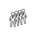 Candidates, group, workers icon on white background. Can be used for web, logo, mobile app, UI, UX
