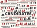 CANDIDATES - image with words associated with the topic RECRUITING, word, image, illustration Royalty Free Stock Photo