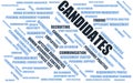 Candidates - word cloud / wordcloud with terms about recruiting