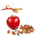 Candied apple with almonds