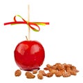 Candied apple with almonds